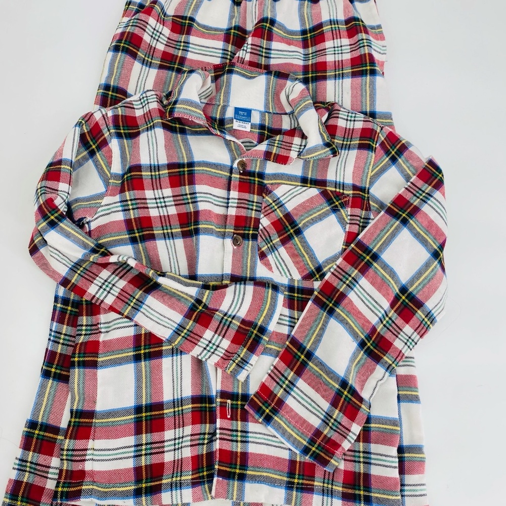 Old Navy Red & White Plaid Pajamas Size S (6–7) | Holiday PJs